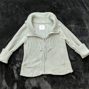American Eagle Zip Up Collared Cardigan